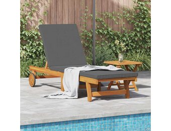 vidaXL Ligstoel met Kussen - Massief Acaciahout - 56% Korting!