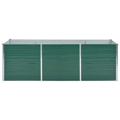vidaXL Verhoogde Plantenbak 240x80x77cm Staal Groen - 51% Korting!