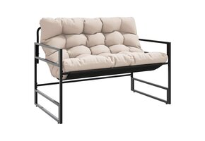 vidaXL Tuinbank met kussen 113m staal taupe - 56% KORTING!