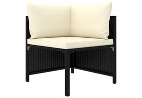 vidaXL Hoekbank Poly Rattan Zwart - 42% Korting!