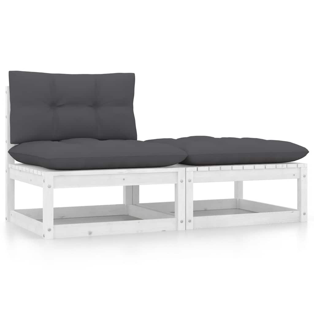 vidaXL Loungeset Grenenhout Wit - 46% Korting!
