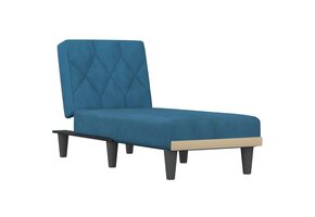 vidaXL Chaise longue fluweel blauw - 46% Korting