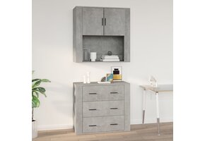 vidaXL Wandkast Betongrijs - 47% Korting! 80x33x80 cm