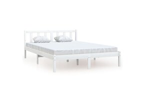 vidaXL Bedframe Grenenhout Wit 120x190 cm - 46% Korting!