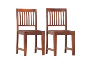 vidaXL Eetkamerstoelen (2 st) Massief Mangohout - Nu 64% Korting!
