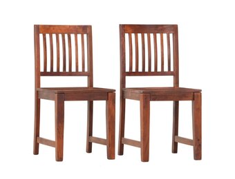 vidaXL Eetkamerstoelen (2 st) Massief Mangohout - Nu 64% Korting!