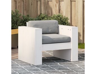 VidaXL Tuinbank Grenenhout Wit - 65% Korting!