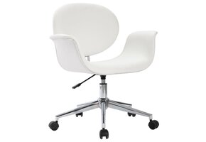 VidaXL Kantoorstoel Kunstleer Wit - 40% Korting