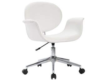 VidaXL Kantoorstoel Kunstleer Wit - 40% Korting