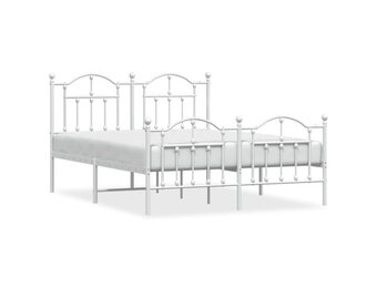 vidaXL Wit Metalen Bedframe 140x190 cm - 64% Korting!