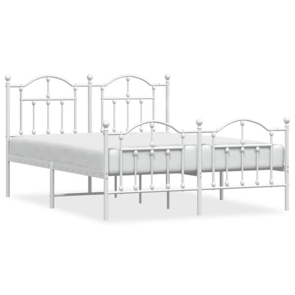 vidaXL Wit Metalen Bedframe 140x190 cm - 64% Korting!