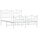 vidaXL Wit Metalen Bedframe 140x190 cm - 64% Korting!