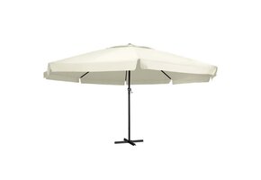 vidaXL Parasol Aluminium Paal 600 cm Zandwit - 55% Korting