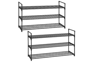 Schoenenrek Metaal Zwart - 60% Korting - Stapelbaar