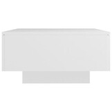 vidaXL Salontafel 90x60x31 cm Bewerkt Hout Wit - 64% Korting