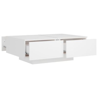 vidaXL Salontafel 90x60x31 cm Bewerkt Hout Wit - 64% Korting