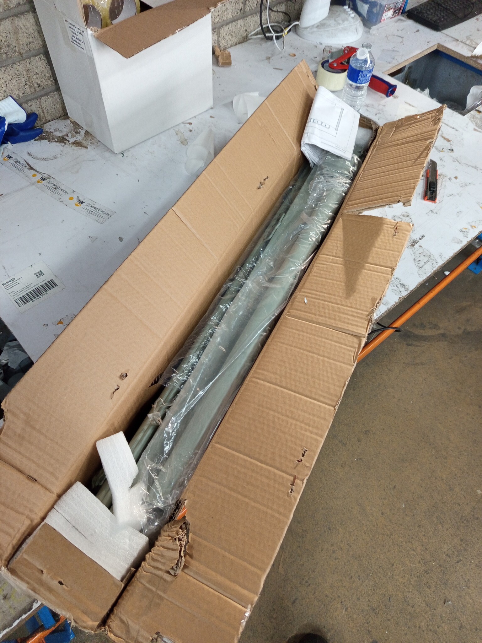 vidaXL Uittrekbaar Tuinscherm 100x300 cm Grijs | -55%