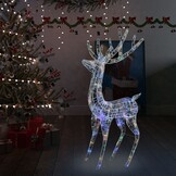 vidaXL Kerst Rendier 180cm Acryl 250LEDs Meerkleurig - 55% Korting!