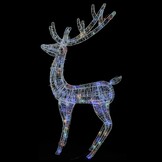 vidaXL Kerst Rendier 180cm Acryl 250LEDs Meerkleurig - 55% Korting!