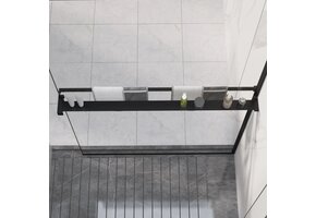 vidaXL Doucheschap Inloopdouche 100cm Aluminium Zwart (40% Korting)