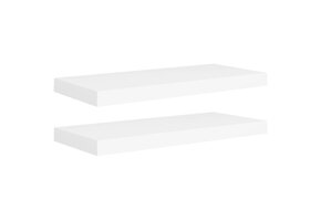 vidaXL Zwevende Wandschappen (2 stuks) - Wit - 60cm - 46% Korting!