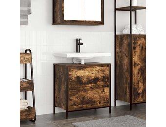 VidaXL Badkamerkast met Lades 60x34,5x60cm Gerookt Eiken - 55% Korting