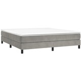 vidaXL Fluweel Bedframe 160x200 cm Lichtgrijs - Nu 40% Korting!