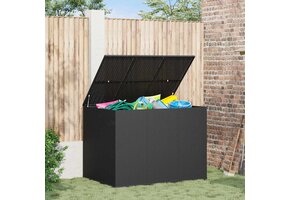 VidaXL Tuinbox Rattan Zwart - 40% Korting! Grote Opslag