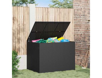 VidaXL Tuinbox Rattan Zwart - 40% Korting! Grote Opslag