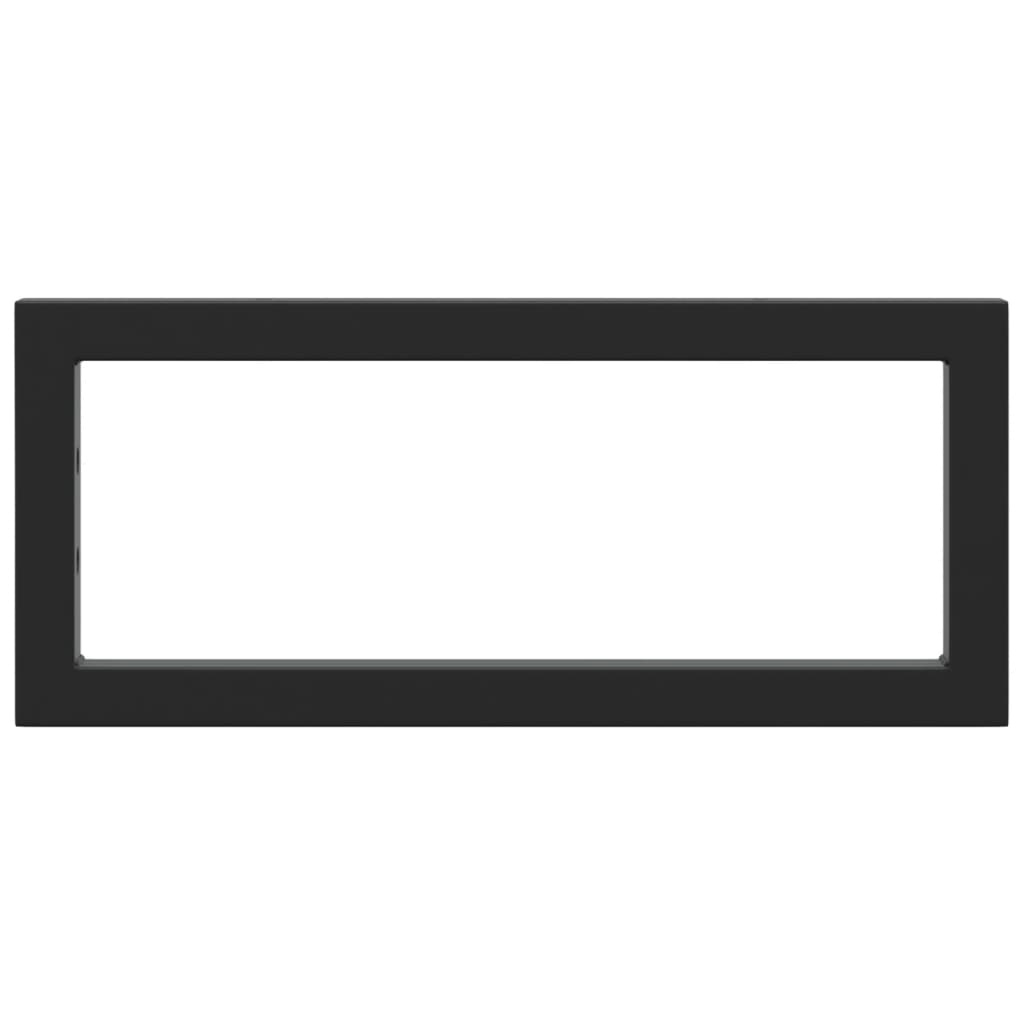 vidaXL Wandbeugels Wastafel (2 st) - Rechthoekig Staal Zwart - 40% Korting