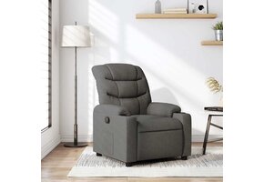 vidaXL Fauteuil Verstelbaar Stof Donkergrijs - 40% Korting!