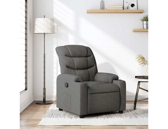 vidaXL Fauteuil Verstelbaar Stof Donkergrijs - 40% Korting!