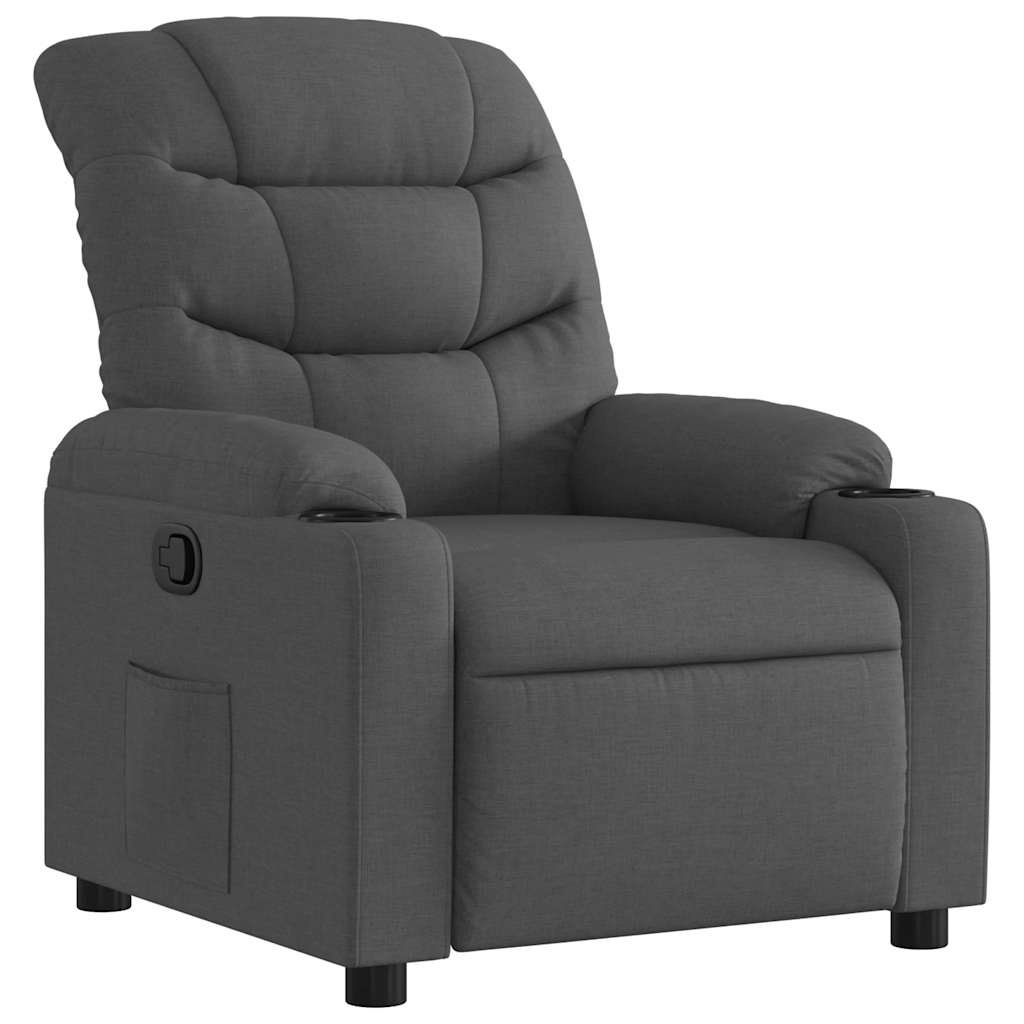 vidaXL Fauteuil Verstelbaar Stof Donkergrijs - 40% Korting!