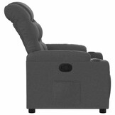 vidaXL Fauteuil Verstelbaar Stof Donkergrijs - 40% Korting!