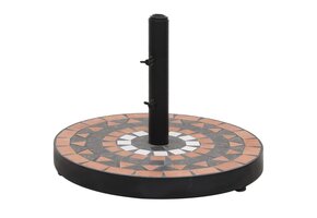 VidaXL Parasolvoet Rond 12 kg - Terracotta/Wit | 61% Korting