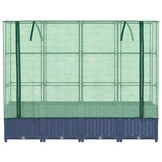 vidaXL Verhoogde Plantenbak Rattanlook met Kas 160x40x138 cm | -56%