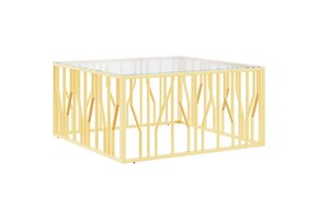 VidaXL Salontafel Roestvrij Staal/Glas - 59% Korting