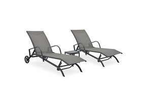 vidaXL Ligbedden 2 st + Tafel - 71% Korting!