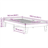 vidaXL Massief Grenenhouten Bedframe - 75x190 cm - 76% Korting!
