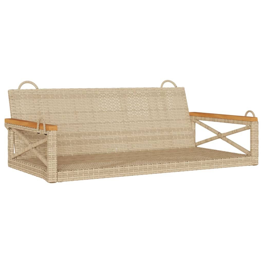 vidaXL Schommelbank Poly Rattan Beige - 68% Korting