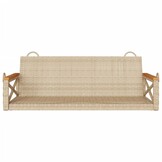 vidaXL Schommelbank Poly Rattan Beige - 68% Korting