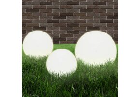 vidaXL LED-bollampen set - 71% korting! (3 stuks, 20/30/40 cm)