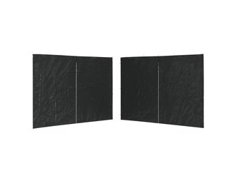 vidaXL Tentwanden met Ritssluiting & 40% Korting - 2 Antraciet PE Stuks