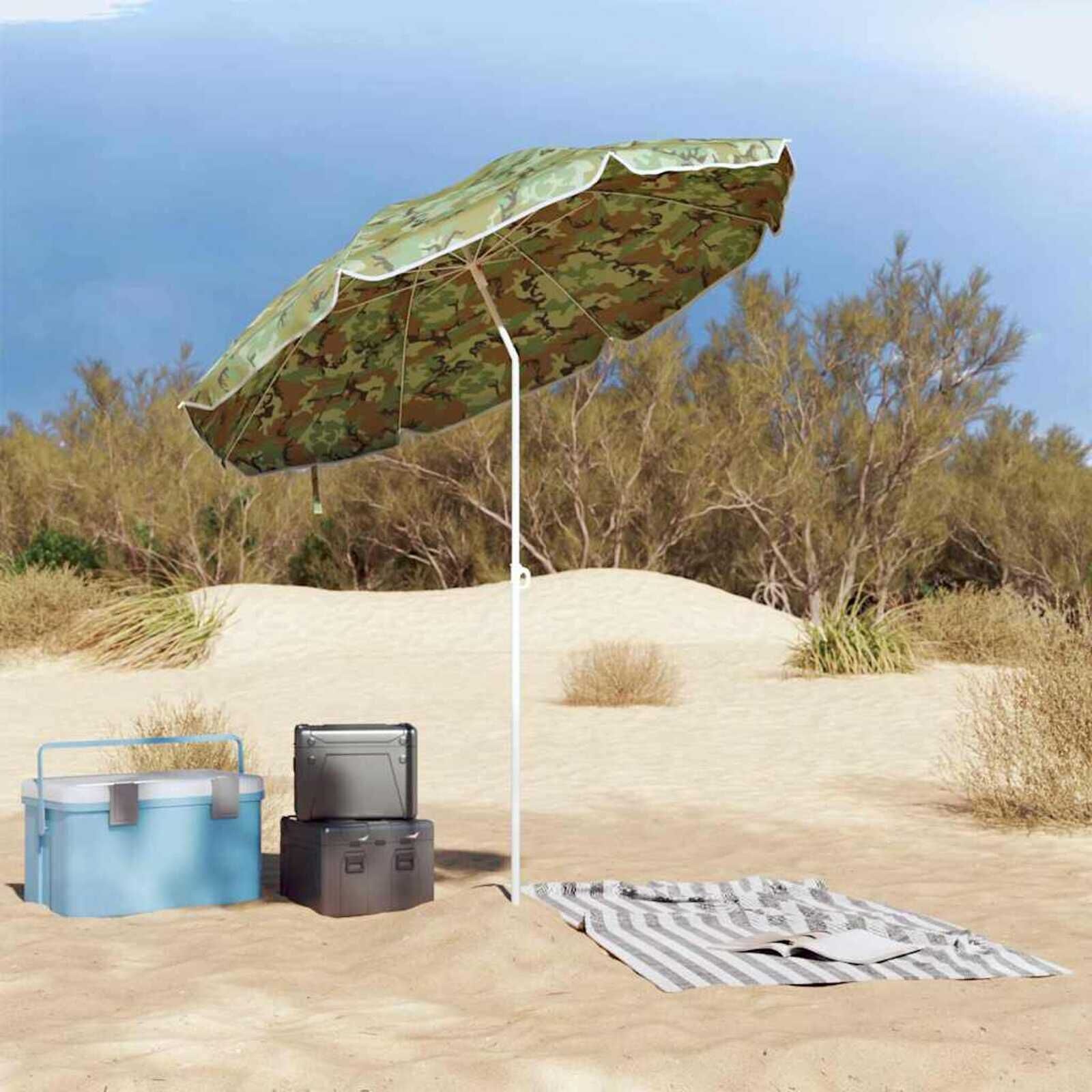 vidaXL Strandparasol Groen - 65% Korting! 206x206x212 cm