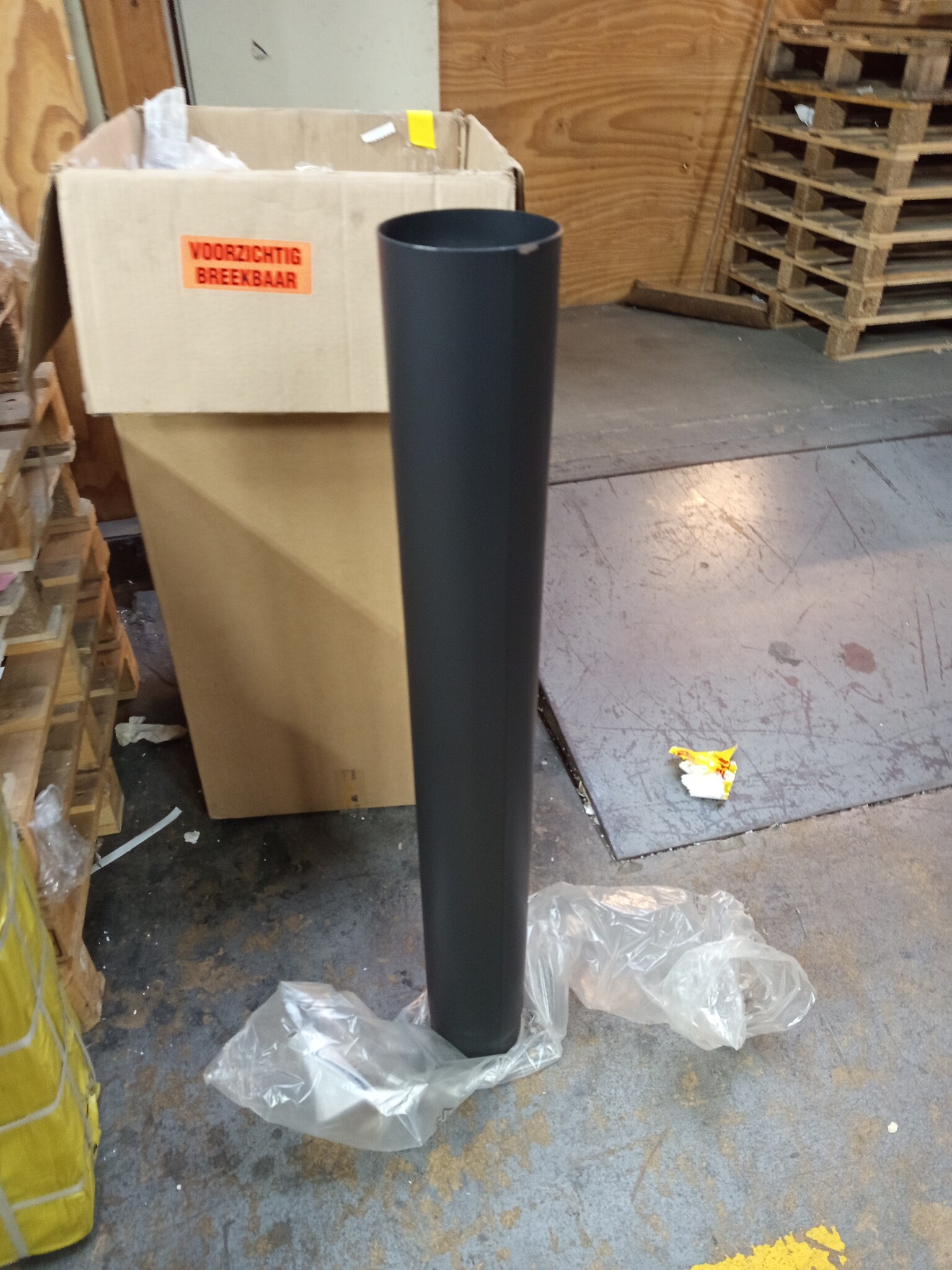 Kachelpijp Staal Zwart Ø120mm (100cm) - 55% Korting!