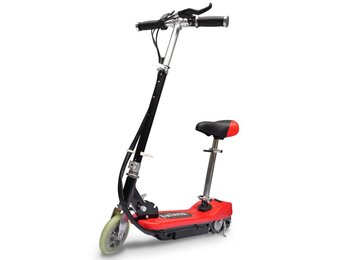 vidaXL Step elektrisch met zitje 120 W rood