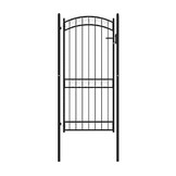 vidaXL Poort Staal Zwart 100x200cm - 55% Korting