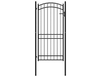 vidaXL Poort Staal Zwart 100x200cm - 55% Korting