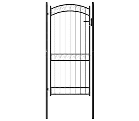 vidaXL Poort Staal Zwart 100x200cm - 55% Korting