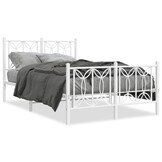 vidaXL Wit Metaal Bedframe (120x190 cm) - 55% Korting!